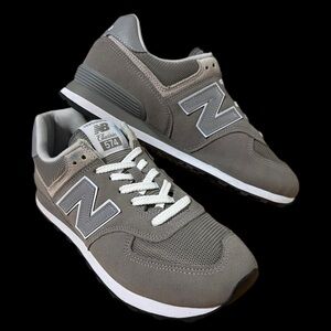 New Balance Grey 574 Sneakers Unisex Sizing M/10.5 W/12 (2E) WIDE *NEW*